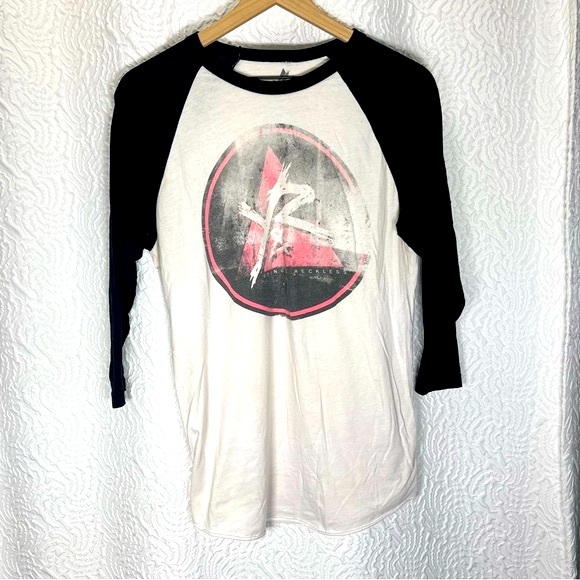 YOUNG & RECKLESS Baseball Raglan Tee - Women’s Size Large - Picture 1 of 6